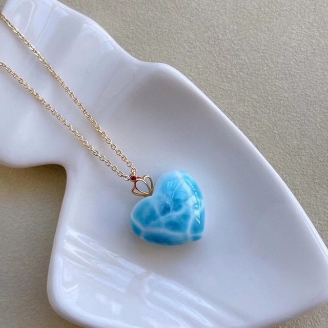 ⭐︎【天然】ラリマー ペンダントトップ k18 4.3g | www.jarussi.com.br