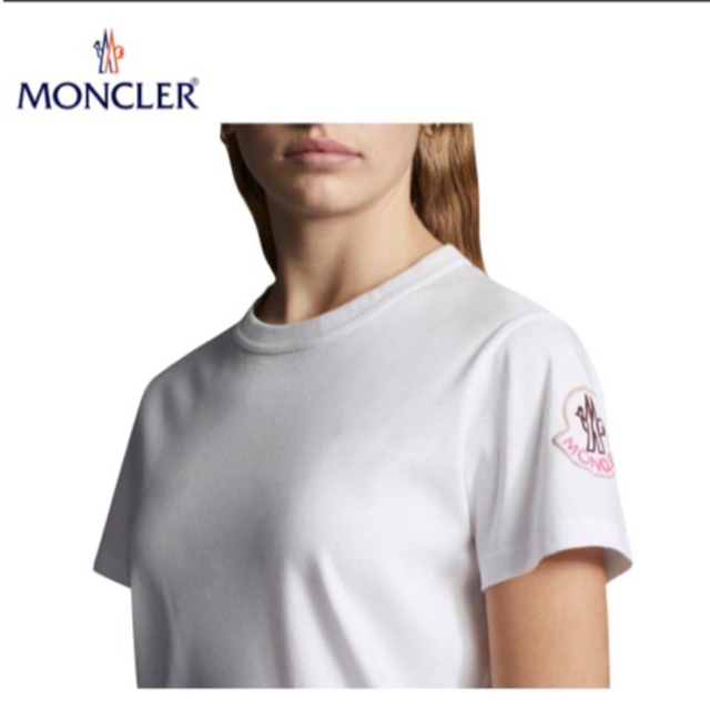 モンクレール　Moncler ロゴホワイトT シャツ　S 1