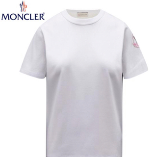 モンクレール(MONCLER)のモンクレール　Moncler ロゴホワイトT シャツ　S(Tシャツ/カットソー(半袖/袖なし))