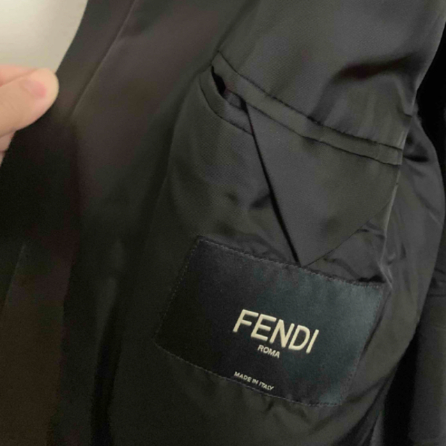 FENDI(フェンディ)のSALE フェンディ FENDI ラムレザーブルゾンブラック　モンスター　バグズ メンズのジャケット/アウター(ブルゾン)の商品写真