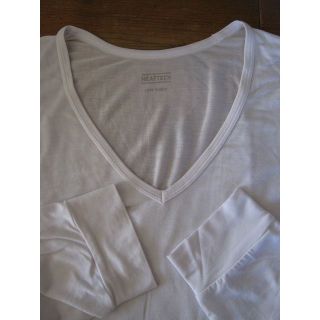 ユニクロ(UNIQLO)のユニクロ）Vネック（メンズＳ～Ｍ）長袖ヒートテック☆(Tシャツ/カットソー(半袖/袖なし))