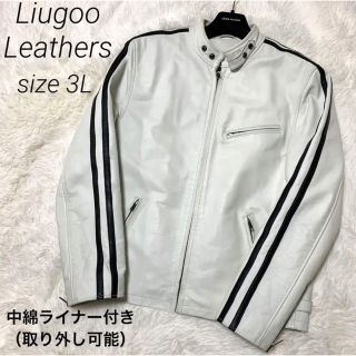 リューグーレザーズ(Liugoo Leathers)のLiugoo Leathers 本革 シングル ライダース レザージャケット(ライダースジャケット)