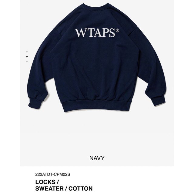 全3色/黒/赤/ベージュ 新品 WTAPS LOCKS / SWEATER / COTTON