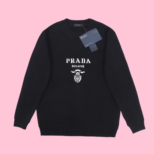 PRADA - 22AW【新品】PRADA プラダ ロゴ コットン ニット セーター S