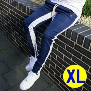 XL　メンズ　ジョガーパンツ　 スウェット　パンツ   ズボン　 ネイビー(ワークパンツ/カーゴパンツ)