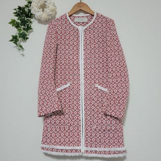 ザラ ノーカラージャケット(レディース)(レッド/赤色系)の通販 22点