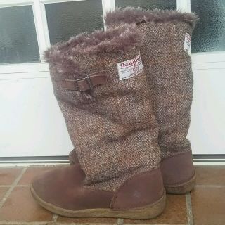 ハリスツイード(Harris Tweed)の【値下げ】ハリスツイード ブーツ サイズ23.5(ブーツ)