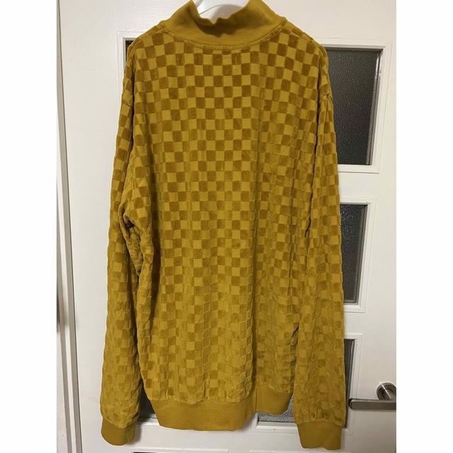 stussy check ls zip mock neck 3