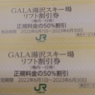 ジェイアール(JR)のＪＲ東日本優待券のガーラ湯沢スキー半額券7名様340円（内容変更可能）(スキー場)