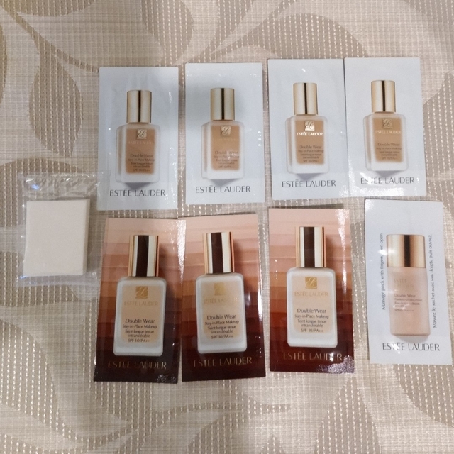 Estee Lauder(エスティローダー)の値下☆新品☆エスティローダー☆ダブルウェアファンデー&ベース&パフ☆色比べ☆8個 コスメ/美容のキット/セット(サンプル/トライアルキット)の商品写真