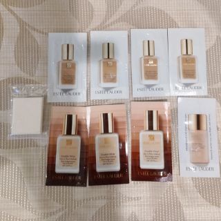 エスティローダー(Estee Lauder)の値下☆新品☆エスティローダー☆ダブルウェアファンデー&ベース&パフ☆色比べ☆8個(サンプル/トライアルキット)