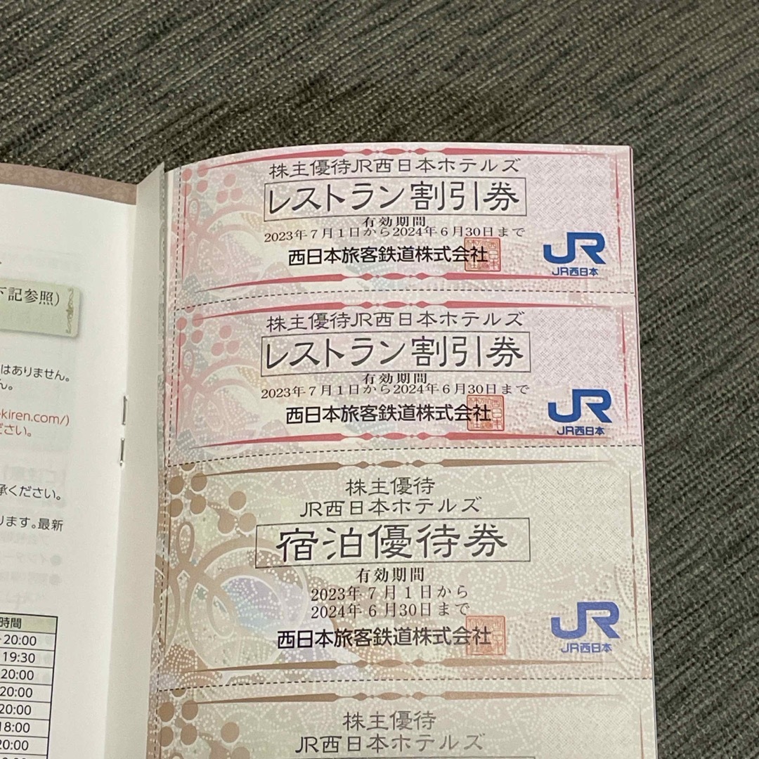 JR(ジェイアール)のＪＲ西日本グループ  株主優待割引券 京都鉄道割引券なし チケットの優待券/割引券(その他)の商品写真