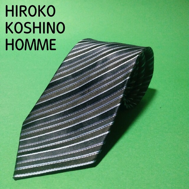 HIROKO KOSHINO HOMME ネクタイ ストライプ ネイビー - ファッション小物