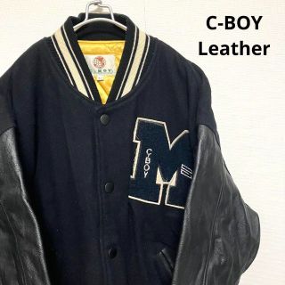 Vintage 00s初期 C-BOY 上質レザー ワッペン スタジャン L(スタジャン)