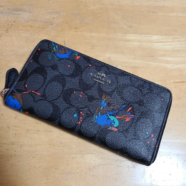 正規品 COACH  黒長財布 レディース