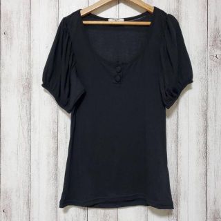 ナチュラルビューティーベーシック(NATURAL BEAUTY BASIC)のナチュラルビューティーベーシック　(M)　トップス　カットソー　黒(Tシャツ(半袖/袖なし))