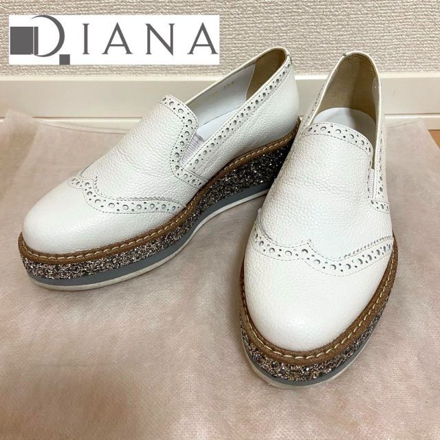 美品 ダイアナ グリッター ローファー-