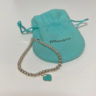 ティファニー(Tiffany & Co.)のティファニー　ブルー ハート タグ ビーズ ブレスレット(ブレスレット/バングル)