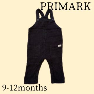 PRIMARK - ブラックコットンオーバーオール80cm