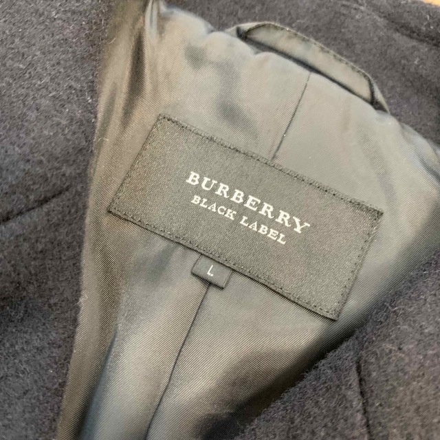 BURBERRY BLACK LABEL(バーバリーブラックレーベル)のBurberry バーバリー　ブラック　レーベル  ウール　ピーコート メンズのジャケット/アウター(ピーコート)の商品写真