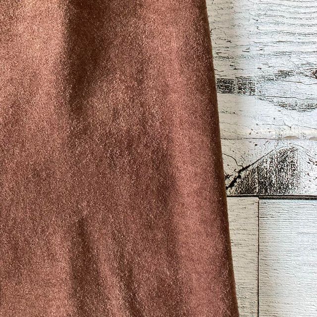 Santa Monica(サンタモニカ)の昭和レトロレザーロングスカート豚革マーメイドブラウン古着 レディースのスカート(ロングスカート)の商品写真
