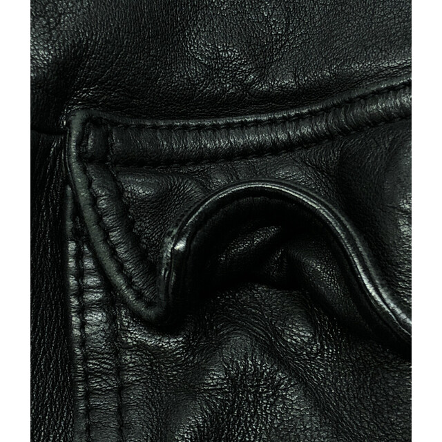 ラムレザージャケット ライダースジャケット メンズ M メンズのジャケット/アウター(ライダースジャケット)の商品写真