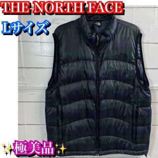 ノースフェイス(THE NORTH FACE) ダウンベスト(メンズ)（グリーン