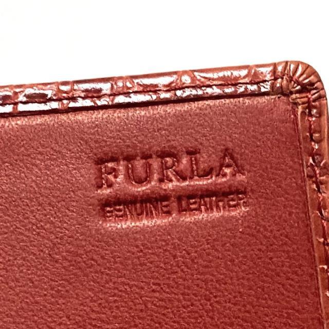 フルラ カードケース - レッド 型押し加工 商品の状態 工場 直売店