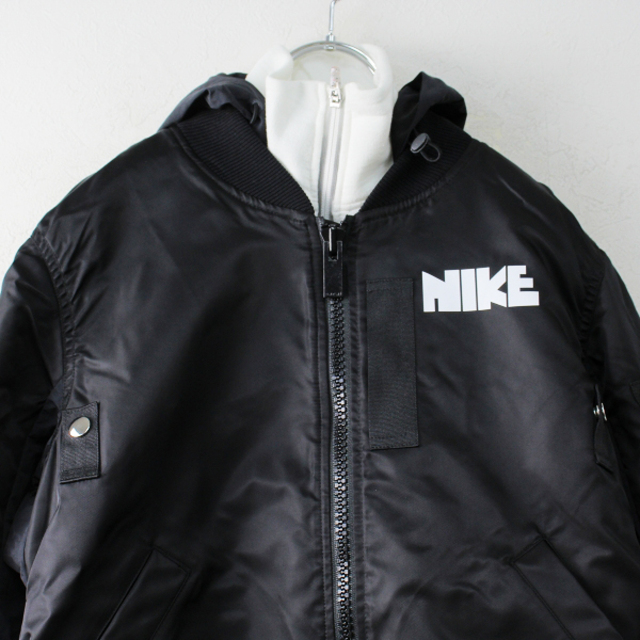 2021AW NIKE × sacai ナイキ サカイ CZ4678-010 NRG LAYERED JKT レイヤード ボンバージャケット XS/ブラック【2400013205931】