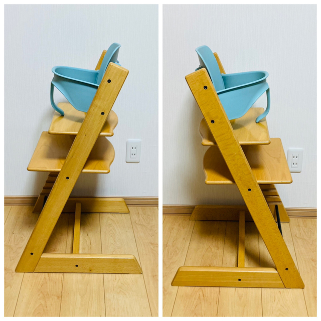 Stokke(ストッケ)のSTOKKE ストッケ トリップトラップ ナチュラル ベビーセット付 シリアル3 キッズ/ベビー/マタニティの寝具/家具(その他)の商品写真