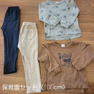 ユニクロ(UNIQLO)の保育園向け レギンス＆ロンTセット（100,110cm）(Tシャツ/カットソー)