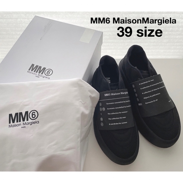 【新品】MM6 MaisonMargiela  ブラック スニーカー 39
