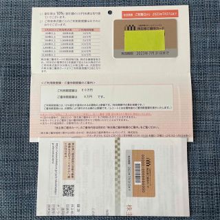 三越伊勢丹　株主優待カード　80万円(ショッピング)