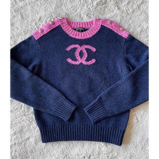 シャネル(CHANEL)の【新品】CHANEL ココマークカシミヤニット ビジューボタン 22/23AW(ニット/セーター)