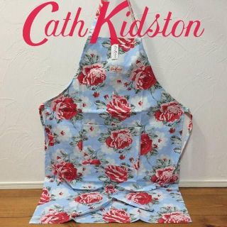 キャスキッドソン(Cath Kidston)の新品 キャスキッドソン エプロン ニューローズブルームブルー(収納/キッチン雑貨)