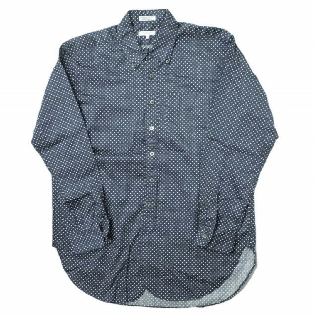 Engineered Garments エンジニアードガーメンツ アメリカ製 19 Century BD Shirt - Cotton Big Polka Dot Broadcloth ポルカドットブロードクロスBDシャツ S NAVY 長袖 トップス【Engineered Garments】