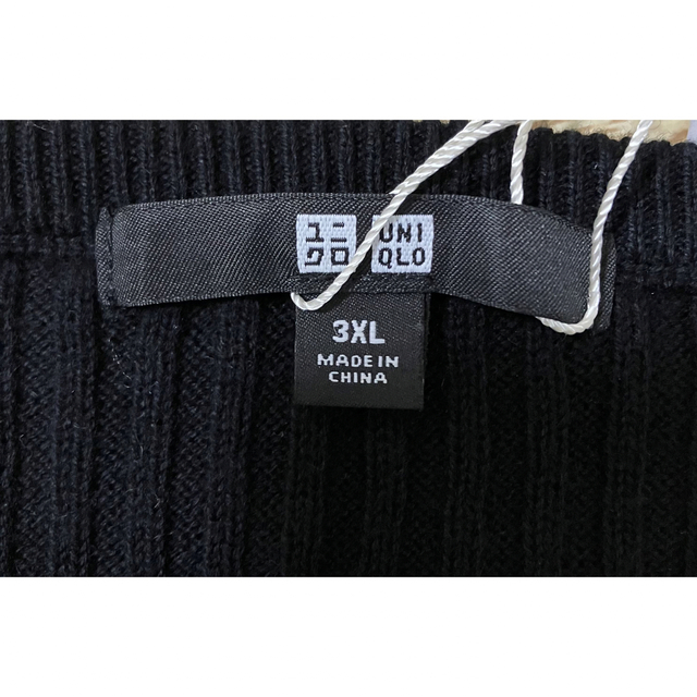 UNIQLO(ユニクロ)の【新品未使用】UNIQLO 3XL コットンカシミヤリブセーター レディースのトップス(ニット/セーター)の商品写真