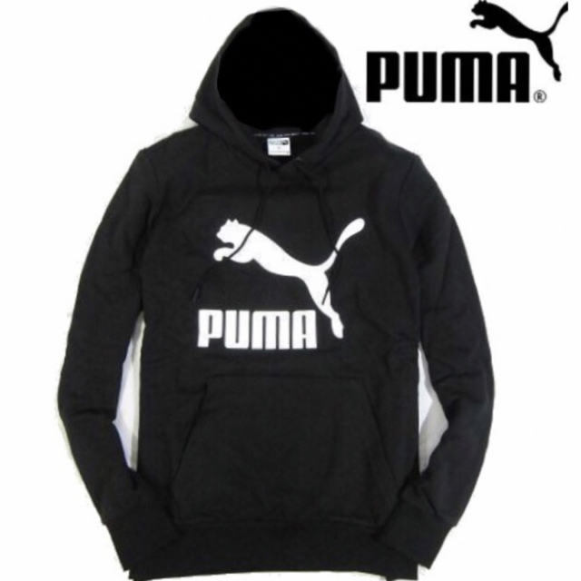 【PUMA / プーマ】プルオーバー パーカースウェット メンズ・XLブラックXL実寸肩幅