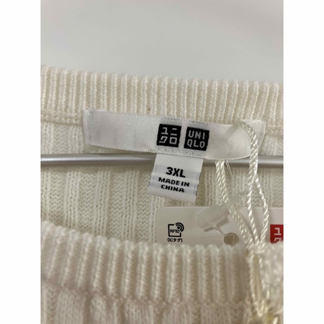 UNIQLO(ユニクロ)の【新品未使用】UNIQLO 3XL コットンカシミヤリブセーター レディースのトップス(ニット/セーター)の商品写真