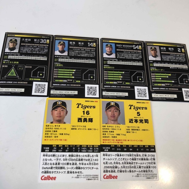 値下げ！阪神タイガースカードセット エンタメ/ホビーのトレーディングカード(シングルカード)の商品写真