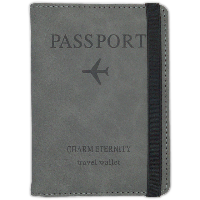 パスポートケース, トラベルウォレット 多機能クレジットカードホルダー; グレー メンズのファッション小物(折り財布)の商品写真