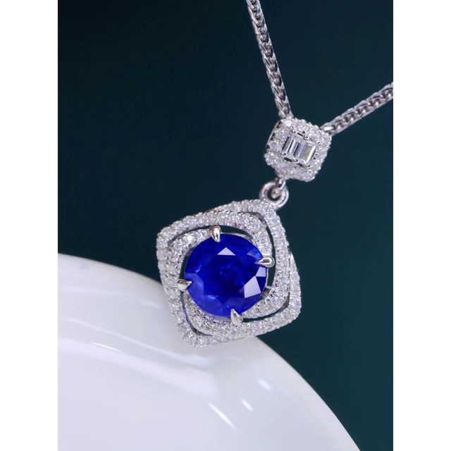 天然 ロイヤルブルーサファイア ダイヤ  ペンダントトップ1.15ct ¥