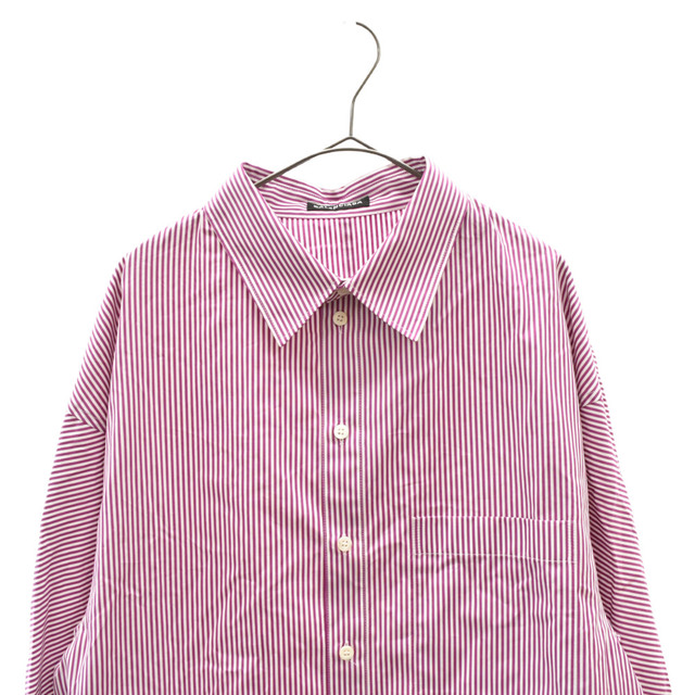 Balenciaga(バレンシアガ)のBALENCIAGA バレンシアガ Striped Oversized Cotton Shirt ストライプ オーバーサイズ長袖シャツ ホワイト/パープル 596196 メンズのトップス(シャツ)の商品写真