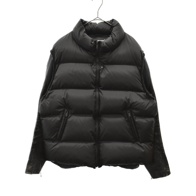 UNDERCOVER アンダーカバー 30th Anniversary Leather Sleeve Down Jacket 30周年記念 レザースリーブダウンジャケット ブラック UCZ9204 | フリマアプリ ラクマ