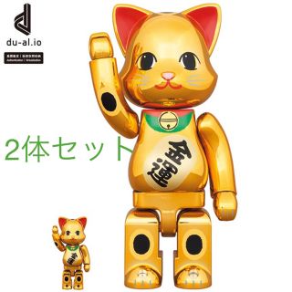 メディコムトイ(MEDICOM TOY)の2体セット　NY@BRICK 招き猫 金運 金メッキ 100％ & 400％(その他)