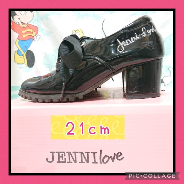 21cm JENNI レースアップシューズ ジェニィ 黒 ローファー 卒園式 | フリマアプリ ラクマ