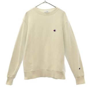 チャンピオン(Champion)のチャンピオン ワンポイントロゴ刺繍 スウェット M ホワイト Champion 長袖 トレーナー メンズ 【中古】  【230226】(その他)