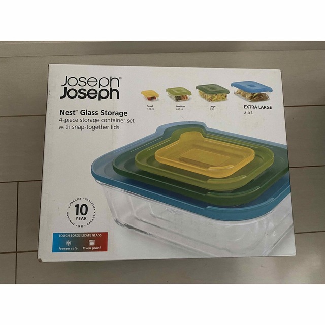 Joseph Joseph(ジョセフジョセフ)のJoseph Joseph ジョセフネスト ガラスストレージ 4ピースセット  インテリア/住まい/日用品のキッチン/食器(容器)の商品写真