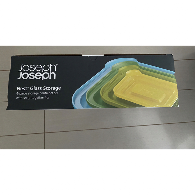 Joseph Joseph(ジョセフジョセフ)のJoseph Joseph ジョセフネスト ガラスストレージ 4ピースセット  インテリア/住まい/日用品のキッチン/食器(容器)の商品写真