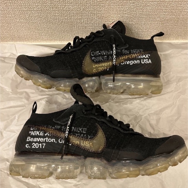 NIKE(ナイキ)のOFF-WHITE NIKE AIR VAPORMAX BLACK メンズの靴/シューズ(スニーカー)の商品写真